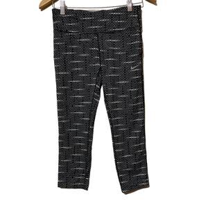 Nike Dri Fit Black White Polka Dot Cropped Leggings Size S